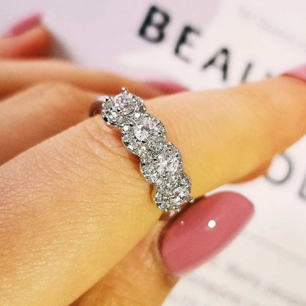 NEW💍925 STERLING SILVER DIAMOND RING - Picture 2 of 6